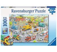 Ravensburger - Puzzle 100 Piezas, Vehículos en la Ciudad (10558)