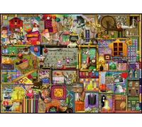 Ravensburger - Puzzle 1000 Piezas Armario de Manualidades | Puzzle Adultos 70x50cm | Puzle 1000 Piezas Locos | Rompecabezas Colin Thompson