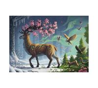 Ravensburger - Puzzle 1000 piezas - Ciervo en Primavera - 70x50 cm - Adultos