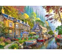 Ravensburger - Puzzle 1000 Piezas: Down Lane Nn &: Canal Side Lane, Puzzle Adultos 70 x 50 cm, Rompecabezas Adultos, para Toda la Familia, Regalo Adulto