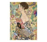 Ravensburger - Puzzle Klimt: Dama con Abanico, Puzzle 1000 Piezas, Puzzles para Adultos, Puzzle 1000 Piezas Adultos, USA Pegamento Puzzle para Enmarcar, Rompecabezas Adultos, Puzles 1000 Adultos