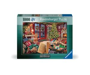 Ravensburger - Puzzle 1000 Piezas: My Haven No14 Christmas Cabin, Puzzle Adultos 70 x 50 cm, Rompecabezas Adultos, para Toda la Familia, Regalo Adulto