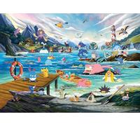 Ravensburger - Puzzle 1000 Piezas: Pokémon Breakout: Vaporeon y el Mar Templado, Puzzle Adultos 70 x 50 cm, Rompecabezas Adultos, para Toda la Familia, Regalo Adulto