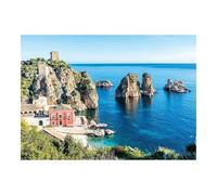 Ravensburger - Puzzle 1000 Piezas Sicilia | Puzzle Adultos 70x50cm | Puzzle 1000 Piezas Faraglioni de Scopello | Rompecabezas Adultos Paisajes