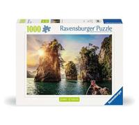 Ravensburger 12000001 - Tres Rocas en Cheow LAN,Tailandia - Puzzle 1000 Piezas - Puzzle Adultos y niños a patir de 14 años, Puzzle Paisaje y Naturaleza