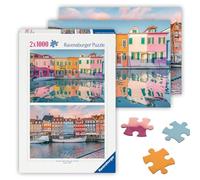 Ravensburger - Puzzle 1000 Piezas x 2 Casas Coloridas | Puzzle Adultos 70x50cm | Incluye 2 Puzzles 1000 Piezas | Rompecabezas | Exclusivo