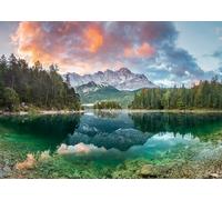 Ravensburger - Puzzle 1000 Piezas Zugspitze | Puzzle Adultos | Puzzle 1000 piezas adultos con paisaje de Zugspitze y lago de montaña. Un Ravensburger puzzle de 70 x 50 cm para adultos.