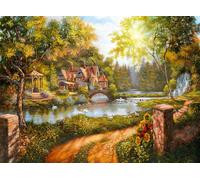 Ravensburger Puzzle 12000218 - Cottage am Fluß - 500 Teile Puzzle für Erwachsene