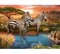 Ravensburger Puzzle 12000365 - Zebras am Wasserloch - 500 Teile Puzzle für Erwac