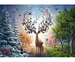 Ravensburger Puzzle 12001088 - Der magische Hirsch und die vier Jahreszeiten - 1