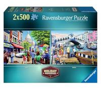 Ravensburger Puzzle 12001272 - Puzzle (2 puzles para adultos, 2 x 500 piezas), diseño de recuerdo de vacaciones