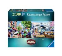 Ravensburger Puzzle 12001272 - Puzzle (2 puzles para adultos, 2 x 500 piezas), diseño de recuerdo de vacaciones