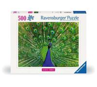 Ravensburger Puzzle 12001332, Colorful Animals - Pfau - 500 Teile Puzzle für Erw