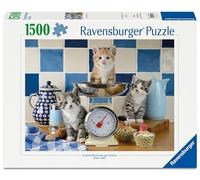 Ravensburger - Puzzle 1500 Piezas Gatitos en la Cocina | Puzzle 1500 Piezas Adultos | Rompecabezas Adultos | Mide 60x80 | Ideas Regalo