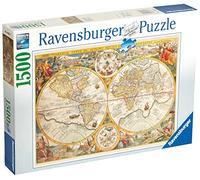 Ravensburger - Puzzle 1500 Piezas Mapamundi Histórico | Puzzle 1500 Piezas Adultos | Rompecabezas Adultos Y Niños De 14 Años O Más | Regalos para Niños 14 Años O Más | Mide 80x60cm