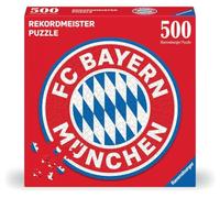 RAVENSBURGER PUZZLE 17452 FC Bayern-Puzzle Redondo (500 Piezas, para Adultos y niños a Partir de 14 años), Color Rojo y Blanco
