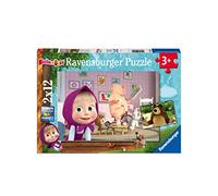 Ravensburger - Puzzle 2x12 Masha y el Oso, 05645