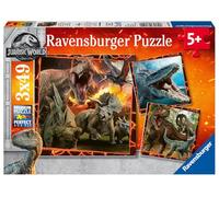Ravensburger - Puzzle 3 x 49, Jurassic World (08054)