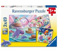 Ravensburger - Puzzle 3 x 49 Piezas: Costa Dulce, Puzzle Niños 5 Años O Más, Rompecabezas Niños, 21 X 21 Cm, Regalo Niño 5 Años, Regalo Original