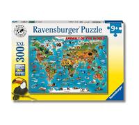 Ravensburger - Puzzle Mapa Mundi, Rompecabezas para Niños de 9+ Años, Juego Educativo y Estimulante, Rompecabezas de 300 Piezas XXL