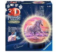 Ravensburger Puzzle 3d 11843 Caballos en la playa, luz nocturna , color, modelo surtido
