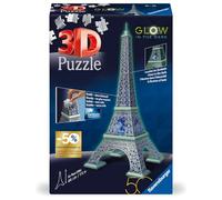 Ravensburger - Puzzle 3D: 50 Aniversario, Torre Eiffel, Brilla en la Oscuridad, 216 Piezas, Maquetas para Montar, Puzzle Adultos, Puzzle 3D Niños, Regalo Niños 10 Años o Más
