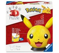 Ravensburger - Puzzle 3D 72 Piezas: Pokémon Pikachu con Orejas, Puzzles 3D para Niños De 6 Años O Más, Maquetas para Montar De 20 x 19 cm, Regalo Niño 6 Años