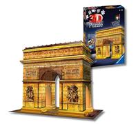 Ravensburger - Puzzle 3d Adultos Arco Del Triunfo LED | Puzzles 3d Para Adultos Y Niños De 8 Años O Más | Maquetas Para Montar De 216 Piezas | Regalos Niños 8 Años O Más
