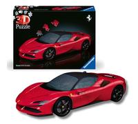 Ravensburger - Puzzle 3D Adultos Ferrari SF90 | Maquetas para Construir Adultos Coches 108 Piezas | Maquetas de Coches Deportivos | Maquetas Coche para Montar