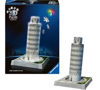 Ravensburger - Puzzle 3D Adultos Iconics: Torre De Pisa Led | Puzzles 3D para Adultos Y Niños De 8 Años O Más | Maquetas para Montar De 216 Piezas | Regalos Niños 8 Años O Más