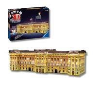 Ravensburger Rompecabezas 3D del Palacio de Buckingham de para Adultos y niños a Partir de 8 años, edición Nocturna con iluminación LED, 237 Piezas, no Requiere Pegamento