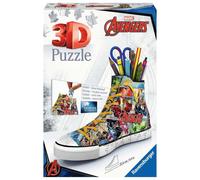 Ravensburger - puzzle 3d: avengers sneakers, 112 piezas, maquetas para