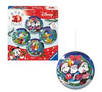 Ravensburger - Puzzle 3D Disney Navidad, Set 4 Bolas para Montar | Set de 4 puzzles 3D Disney para montar bolas de Navidad con personajes clásicos. Incluye 216 piezas y no necesita pegamento.