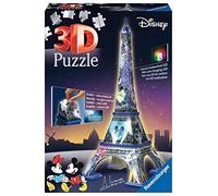 Ravensburger - Puzzle 3D: Disney Tour Eiffel, Edicion Nocturna, 216 Piezas, Maquetas para Montar, Puzzle 3D Niños, Regalo Niños 8 Años o Más