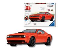 Ravensburger - Puzzle 3D Adultos Dodge Challanger Scat Red | Puzzles 3D para Adultos Y Niños De 10 Años O Más | Maquetas para Montar De 163 Piezas | Regalos Niños 10 Años O Más