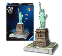Ravensburger - Puzzle 3D Adultos Iconics: Estatua De La Libertad Led | Puzzles 3D para Adultos Y Niños De 8 Años O Más | Maquetas para Montar De 108 Piezas | Regalos Niños 8 Años O Más