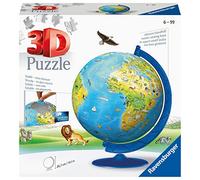 Ravensburger - Puzzle 3D: Globo Terráqueo, Bola del Mundo, 187 Piezas, Maquetas para Montar, Puzzle 3D Niños, Regalo Niños 6 Años o Más
