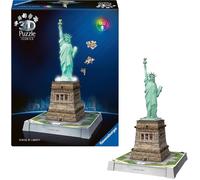 RAVENSBURGER Puzzle 3D Iconics Estatua de La Libertad LED Para Adultos Niños 216