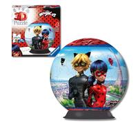 Ravensburger - Puzzle 3D Niños Bola De Miraculous | Puzzles 3D para Niños De 6 Años O Más | Maquetas para Montar De 72 Piezas | Regalo Niño 6 Años O Más