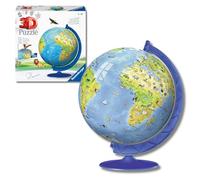 Ravensburger - Puzzle 3d Niños Globo Terráqueo | Puzzles 3d Para Niños De 7 Años O Más | Maquetas Para Montar De 180 Piezas | Regalo Niño 7 Años O Más