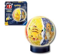 Ravensburger - Puzzle 3D Niños Lampara De Noche De Pokemon Led | Puzzles 3D para Niños De 6 Años O Más | Maquetas para Montar De 74 Piezas | Regalo Niño 6 Años O Más