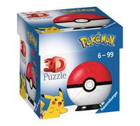 Ravensburger – Puzzle 3D Pokemon Pokeball – Maqueta para montar, 55 piezas – 6 años o más