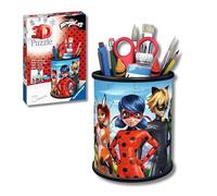 Ravensburger - Puzzle 3D Niños Portalápices Miraculous | Puzzles 3D para Niños De 6 Años O Más | Maquetas para Montar De 54 Piezas | Regalo Niño 6 Años O Más