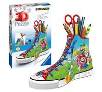 Ravensburger - Puzzle 3D Sneaker Super Mario, Portalápiz 112 Piezas, 8+ | Puzzle 3D Sneaker Super Mario de 112 piezas, portalápiz creativo y divertido para niños +8 años, ideal como regalo.