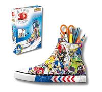 Ravensburger - Puzzle 3D Niños Portalapices Zapatilla Sonic | Puzzles 3D para Niños De 8 Años O Más | Maquetas para Montar De 108 Piezas | Regalo Niño 8 Años O Más