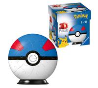 Ravensburger – Puzzle 3D Pokemon Super Ball – 55 piezas – para 6 años o más