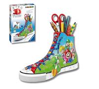 Ravensburger - Puzzle 3D Sneaker Super Mario, Portalápiz 112 Piezas, 8+