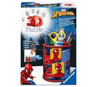 Ravensburger - Puzzle 3D Spiderman Portalápices, 54 Piezas, Niños 6+ | Puzzle 3D de Spiderman para montar un práctico portalápices de 54 piezas. Ideal para niños desde 6 años y fans de Marvel.
