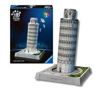 Ravensburger - Puzzle 3D Adultos Iconics: Torre De Pisa Led | Puzzles 3D para Adultos Y Niños De 8 Años O Más | Maquetas para Montar De 216 Piezas | Regalos Niños 8 Años O Más