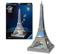 Ravensburger - Puzzle 3D Adultos Iconics: Torre Eiffel Led | Puzzles 3D para Adulto | Maquetas para Montar De 216 Piezas | Regalo Adulto | Idea Regalo